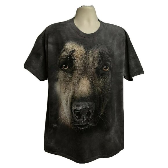 The Mountain Shepherd Dog Tie Dye Graphic Animal Print T-Shirt 2XL Cotton Unisex - Picture 1 of 6